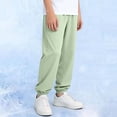thumbnail image 4 of CYRBOKO Toddler Boys Sweatpants with Pockets, Breathable Elastic Waist Summer Casual Kids Pants Green Size 3-4 T, 4 of 8