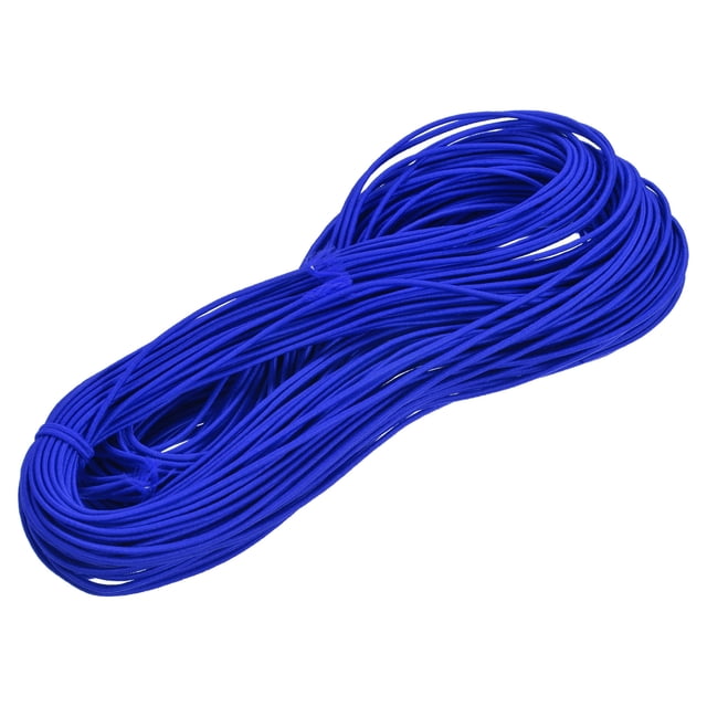 Uxcell Elastic Cord Stretchy String 0.08" 49 Yards Blue for Crafts Jewelry Making