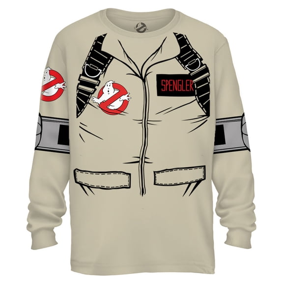 Ghostbuster SPENGLER LONG SLEEVE Costume T-shirt With Back Print (Adult Large)
