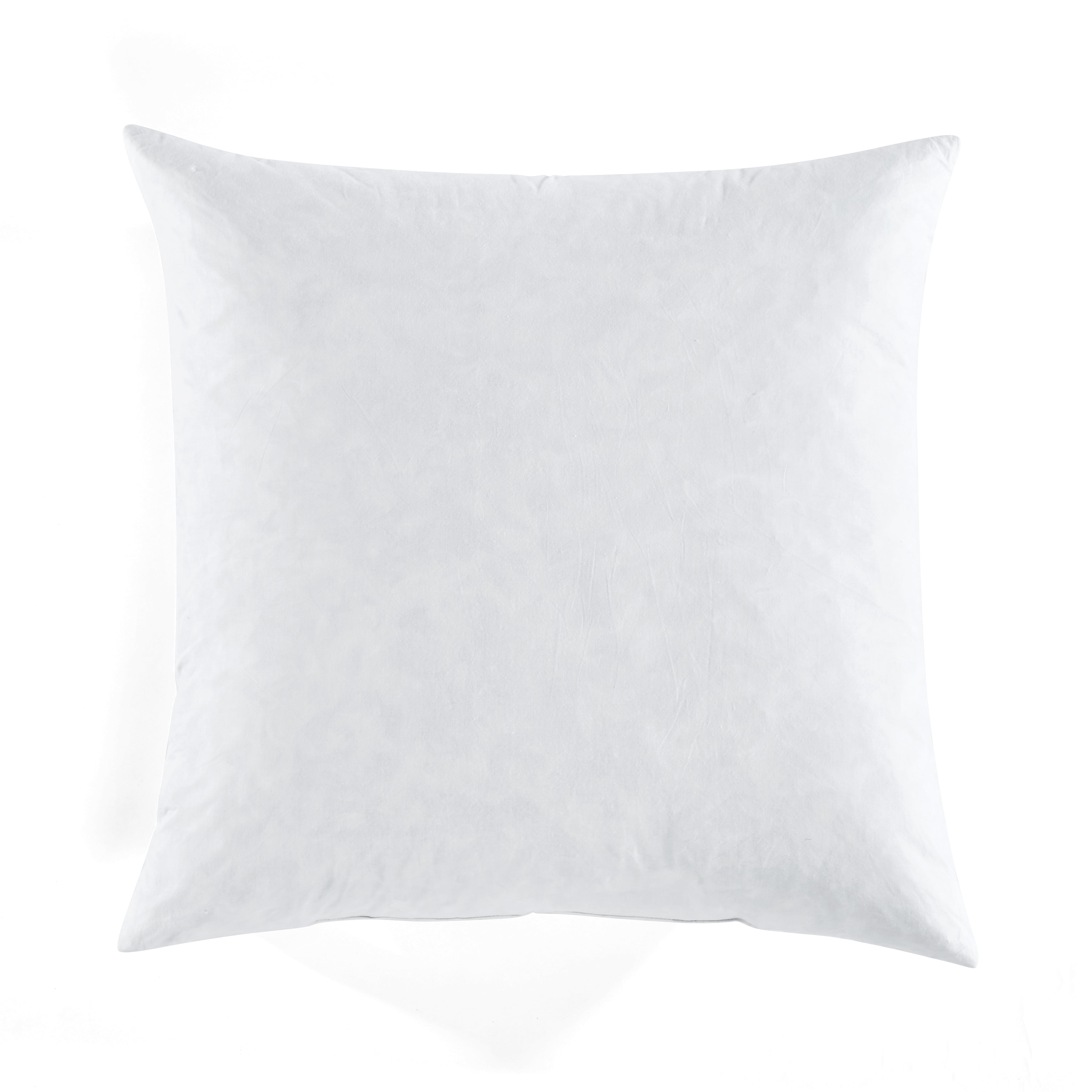 Lush Decor Feather Down in Cotton Cover Decor Pillow Insert White Single 21x21