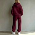 thumbnail image 3 of DORKASM Women's 2 Piece Hooded Lounge Set Matching Sweatsuits | Two Piece Lounge Sets for Women , Airport Travel Outfits, Comfy Athleisure Fall Winter Clothes ,wide Leg Palazzo Pants Wine 3XL, 3 of 5
