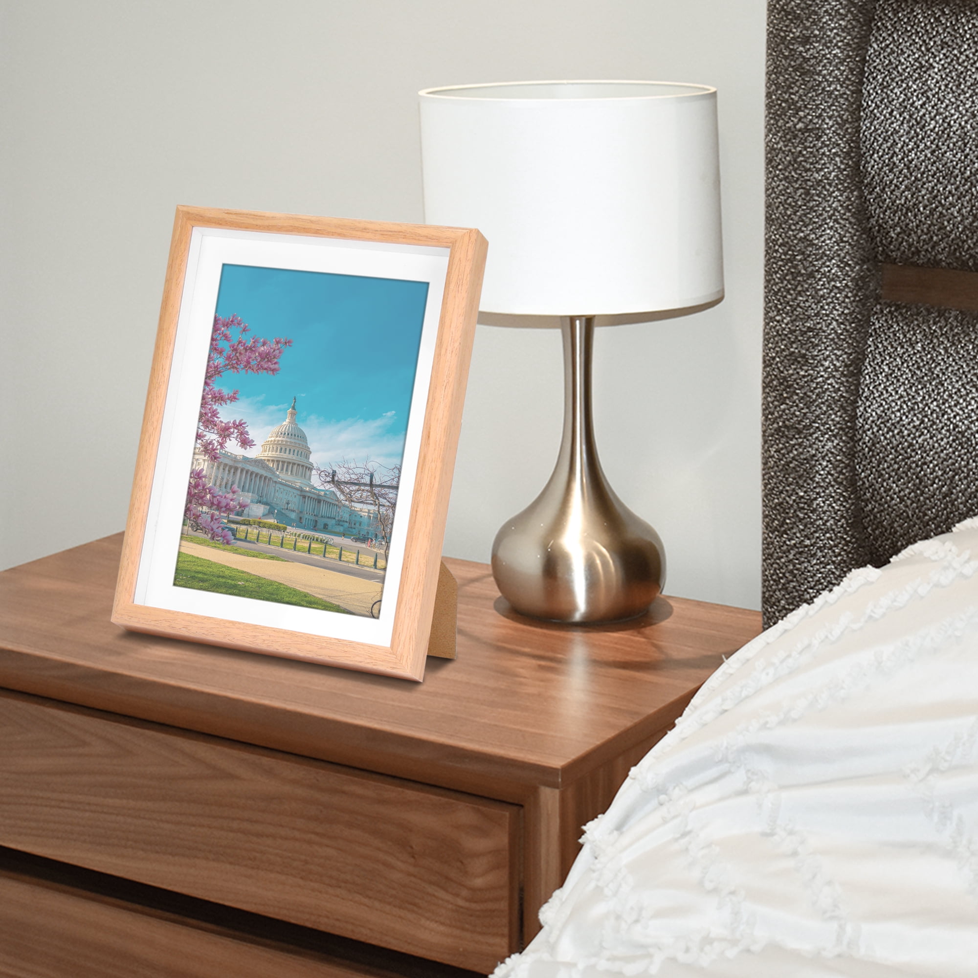 Unique Bargains Picture Frame for Photos Modern Frames 8x10 Walnut Color