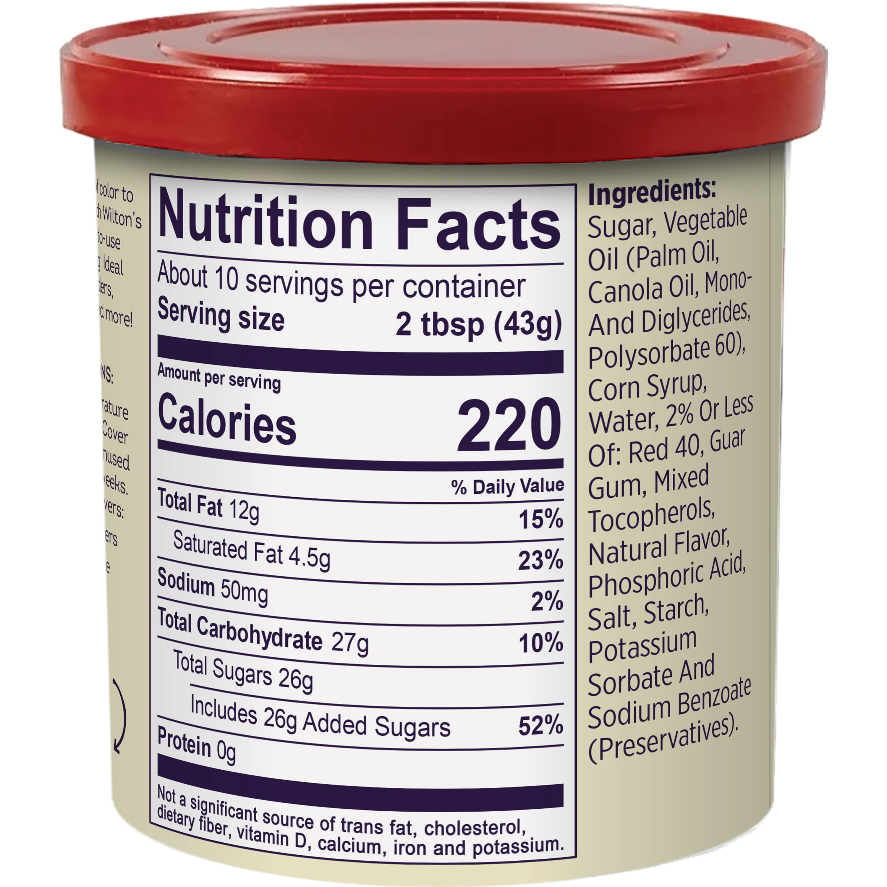 Wilton Red Vanilla-Flavored Buttercream Icing 15 oz. Tub