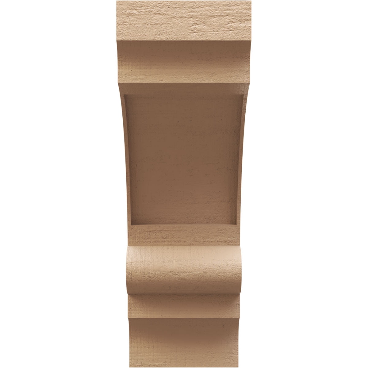 12"W x 24"D x 36"H Classic Diane Rough Cedar Woodgrain TimberThane Corbel, Primed Tan
