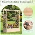 thumbnail image 6 of Costway 1 PCS Wooden Raised Garden Bed with Trellis & Hanging Roof, Drainage Holes for Plants Natural, 6 of 10