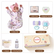 RSG Lifelike Reborn Baby Dolls 20 inch Sleeping Baby Dolls Soft Cloth Body with Accessories Gift Box for Kids Age 3+