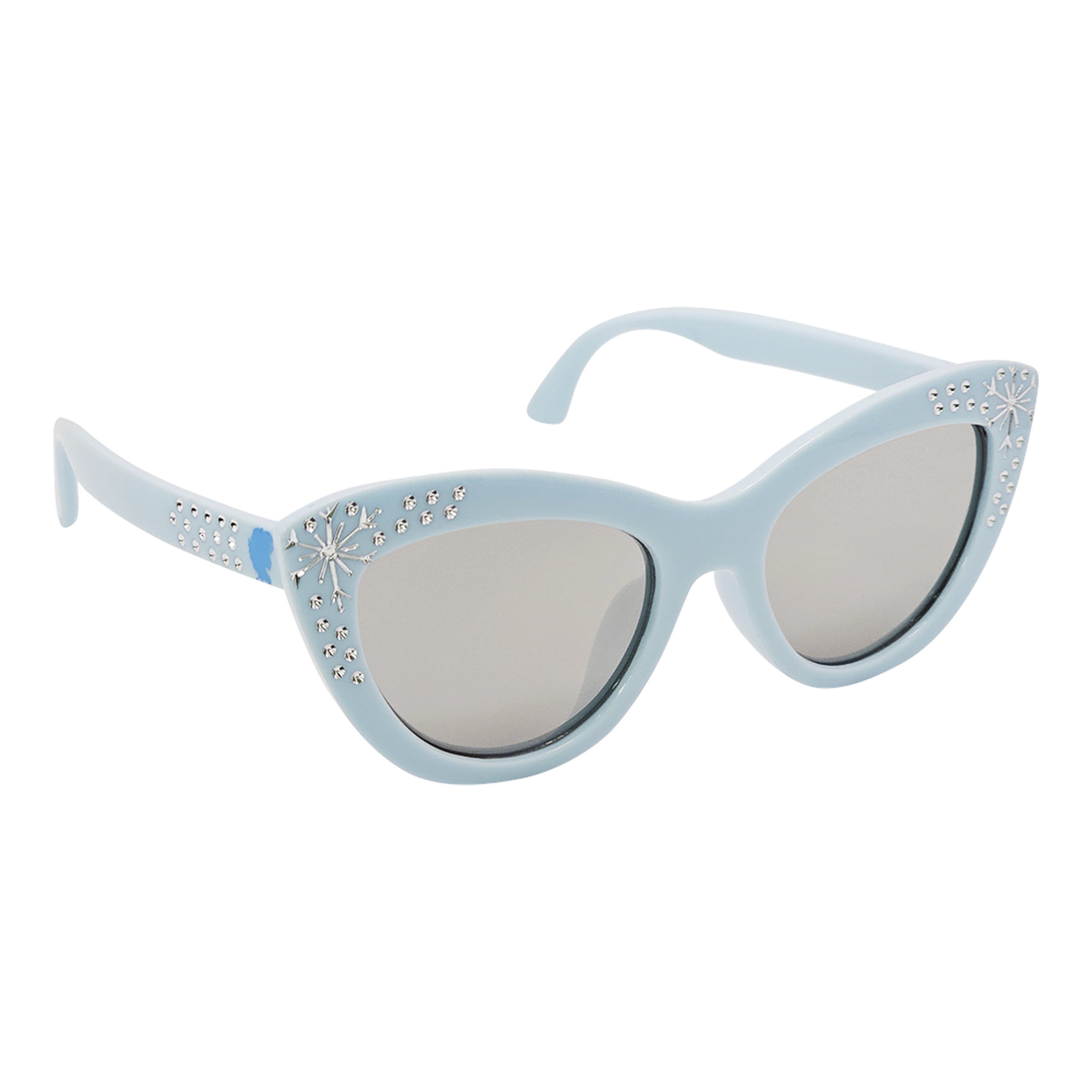 Frozen Blue Bling with Snowflake Cat Eye Sunglasses