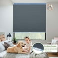 thumbnail image 4 of MiLin No Drill Cellular Shades - Cordless Cellular Blinds No Tools for Indoor Windows Bottom Up Blinds Tension Shades Easy to Install for Home Office (Blackout, Blue, 43 1/4" W X 55" H), 4 of 6