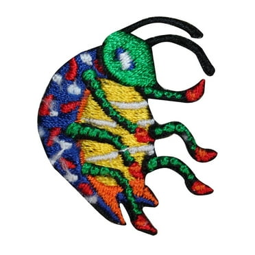 Dragonfly Embroidered Iron-On Applique Patch - Shimmer Wing Insect Bug Design, Size 1.75" X 1.5"