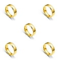 thumbnail image 1 of Qarigey Unisex banda anillo aniversario pareja nupcial estética mano joyería vacaciones regalos accesorios oro tamaño 13 Oro Taille 13 5piezas, 1 of 6