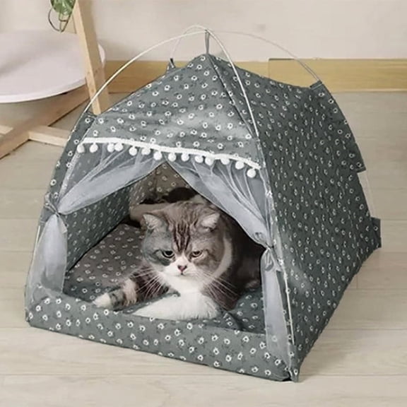 Bxaolu Compact Portable Cave Bed for Cats, Dogs, Cats Dogs Cave Bed, Warm Enclosed Covered Cats Tent, Outdoor Cave Bed House for Cats, Puppy or Small Pet