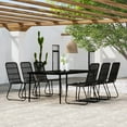 thumbnail image 1 of vidaXL 7 Piece Garden Dining Set Black, 1 of 4
