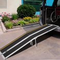 thumbnail image 3 of Foldable Portable Wheelchair Ramp with Non Slip Surface and Reflective Strips, Lightweight Mobility Ladder with Carry Handle for Home Steps Stairs Doorways Curbs, 2 to 10 FT, 3 of 9