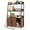 Walnut, variant on Costway Cat Litter Box Enclosure with Storage Shelves with Scratching Pad, Charging Station