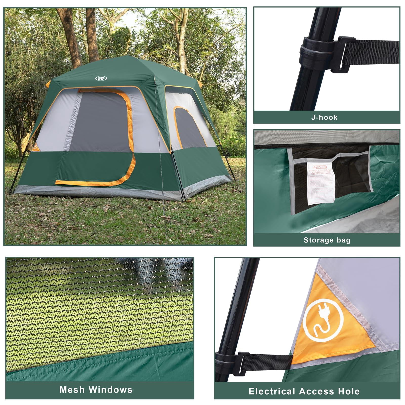 2/4/6/8 Person Tent  Portable Cabin Camping 4-person Easy Set Up Waterproof With Top Rainfly For Outdoor Camping/hiking