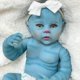 thumbnail image 1 of Muñeca Reborn JOYARR de 50 cm con piel azul y ojos marrones realistas, 1 of 7