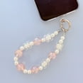 thumbnail image 3 of Wrapables Sparkling Beaded Cell Phone Wrist Strap, Keychain, Bag Charm with Lanyard Tether Tab, Pink Clover, 3 of 6