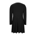 thumbnail image 7 of Xdegoge Knit Ribbed Dress for Women Long Sleeve A Line Midi Dresses with Crew Neck and Fitted Waist, Casual Office Wear, 7 of 7