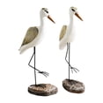 thumbnail image 1 of 2 Piezas Figura Gaviota Estatua de Madera Decoración Costera Ornamento para Mesa de Centro Pasillo Estilo Rústico Adecuado para Casa Restaurante Café, 1 of 9