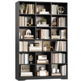 thumbnail image 5 of Hiphuta 76"H x 47"W Wood 6-Tier Standard Bookcase, Tall Bookcase for Bedroom, Freestanding 18 Cubes Display Storage Shelves, Living Room and Office, Black, 5 of 9