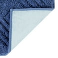 thumbnail image 4 of Better Trends 20" x 30" Bathroom Rug 100% Cotton, Extra Soft Tufted Reversible Bath Mat, Water-Absorbent, Machine Washable (Blue) Trier Collection, 4 of 5