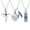 Blue, variant on 3 Pcs Cremation Jewelry Heart / Cylinder / Rose Flower Urn Necklace Ashes Cremation Jewelry Stainless Steel Memorial Pendants Gift Funeral Ash Holder