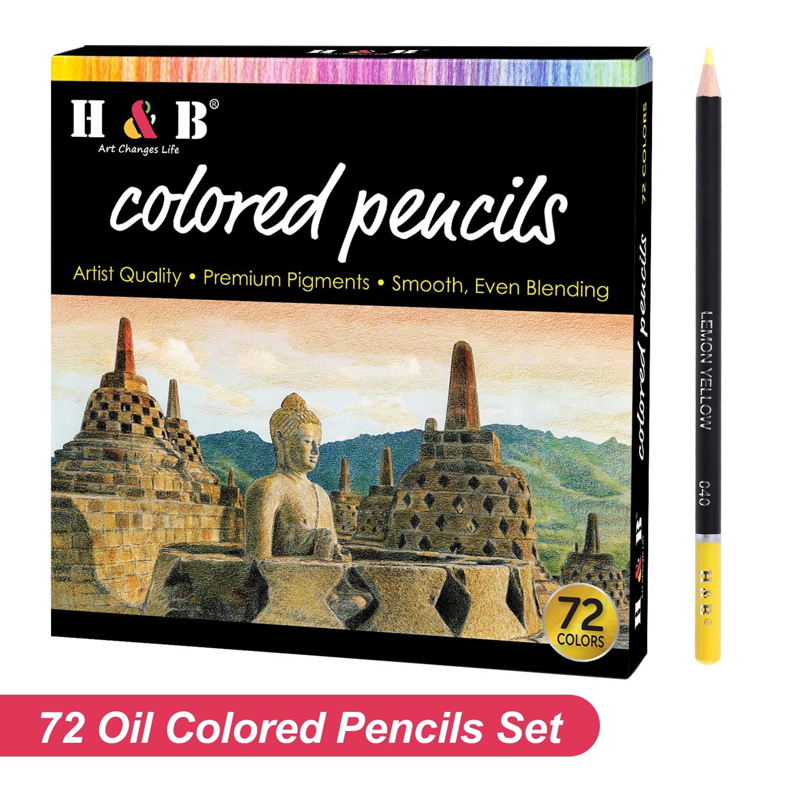 Pencils,Set 72 Color Art Supplies Books Oil D Pencils Oil Pencils 72 Color Color Pencils Art Supplies Present Books Decoration Diy Supplies Books Decoration Pencils Set 72 Qisuo Koeb Laoshe