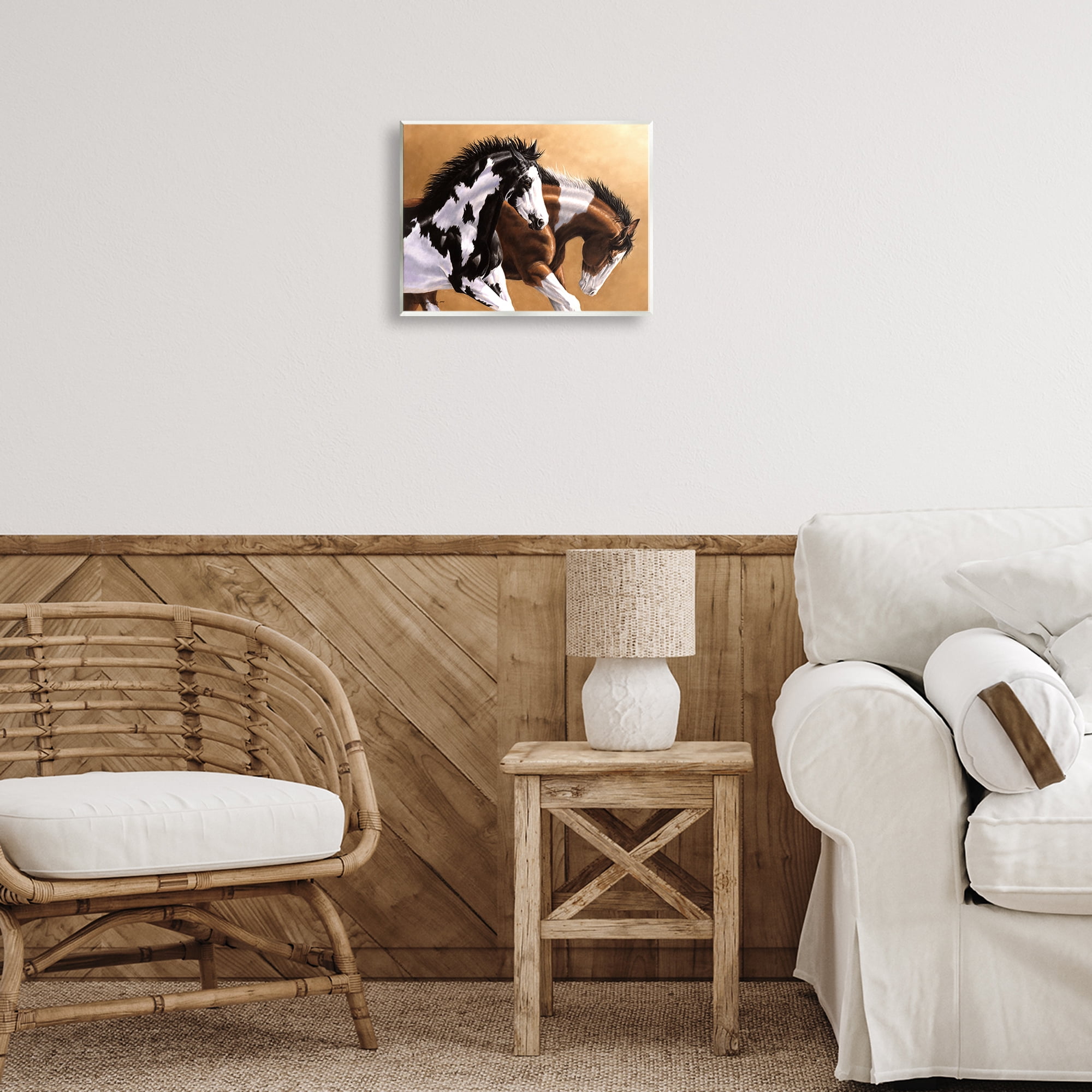 Stupell Industries Wild & Free Mares Animals & Insects Painting Unframed Art Print Wall Art, 14 x 11