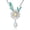 HangingStone 6, variant on 925 Sterling Silver Hanging Stone Opal Pendant Necklaces for Women