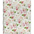 thumbnail image 3 of Retro Pink Flowers Floral Blanket Birthday Christmas for Women Kids Girls Mom Wife Daughter Sisters Home Bedroom Spring Colorful Decor Mother''s Day Plush Throw Blankets 50"x60", 3 of 6