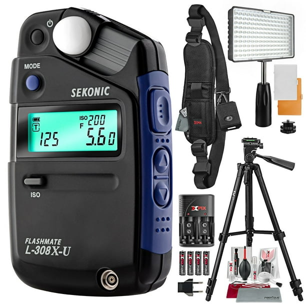Sekonic L308XU Flashmate Light Meter with 160 LED Video Light, Xpix