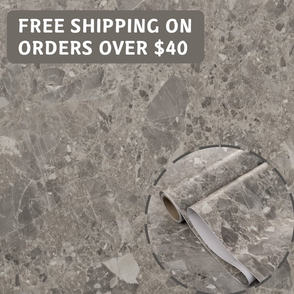 Terrazzo,Water-Polished Stone PVC Peel-and-Stick Wallpaper Self-Adhesive Terrazzo Look Vinyl Roll, Waterproof, Washable & Removable DIY Accent Wall, Backsplash & Furniture Makeover Wallpaper self-a