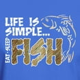 thumbnail image 3 of CafePress - Life Is Simple...FISH Dark T Shirt - Men's Classic Graphic Cotton T-Shirt, 3 of 4