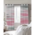 thumbnail image 4 of Pink Gray White Blackout Curtains for Bedroom Living Room Darkening Curtains 63 Inches Long Contemporary Simple Abstract Mottled Window Curtain 2 Panels Set Window Treatment Grommet Drapes 42"x63", 4 of 9