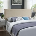 thumbnail image 2 of Modern Contemporary Urban Design Bedroom Queen Size Headboard, Fabric, Beige, 2 of 4