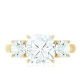 thumbnail image 4 of Rosec Jewels Three Stone Engagement Ring for Women- Certified Moissanite Ring - 4.25 CT, 14K Yellow Gold, US 6.00, 4 of 8