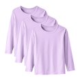 thumbnail image 1 of DXOUPM Chandails à Manches Longues pour Filles Col Ras du Cou Lot de 3 Chandail Léger Confortable T-Shirt Doux, 1 of 4