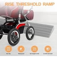thumbnail image 3 of Threshold Ramps for Doorways Self-Adhesive Rubber Ramps for Door Threshold Rubber Door Threshold Ramp for Wheelchair Stroller Scooter Reducer Ramp (Gray, 3\u201d Wide x 10' Long), 3 of 7