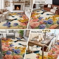 thumbnail image 5 of Vintage Hummingbirds Area Rugs 5'x7', Washable Small Throw Rugs for Laundry Room Playroom, Spring Farmhouse Country Flowers Indoor Outdoor Rug Non-Slip Low Pile Carpet Runner Reversible Floor Mats, 5 of 8