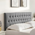 thumbnail image 6 of Tufted Upholstered Headboard Full Size, Solid Wood Head Board with Durable Metal Legs, Adjustable Height Full XL headboard from 37” to 51” Fabric Headboard in Modern Button Design, Grey, 6 of 7