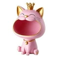 thumbnail image 1 of Lucky Cat Statues Feng Shui Figurine Key Sundries Storage Home Decor Pink, 1 of 9