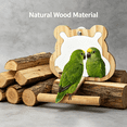 Photo inspiration: Gallery Detail: Acdanc Wooden Bird Mirror With Perch For Cage Parakeet Toys