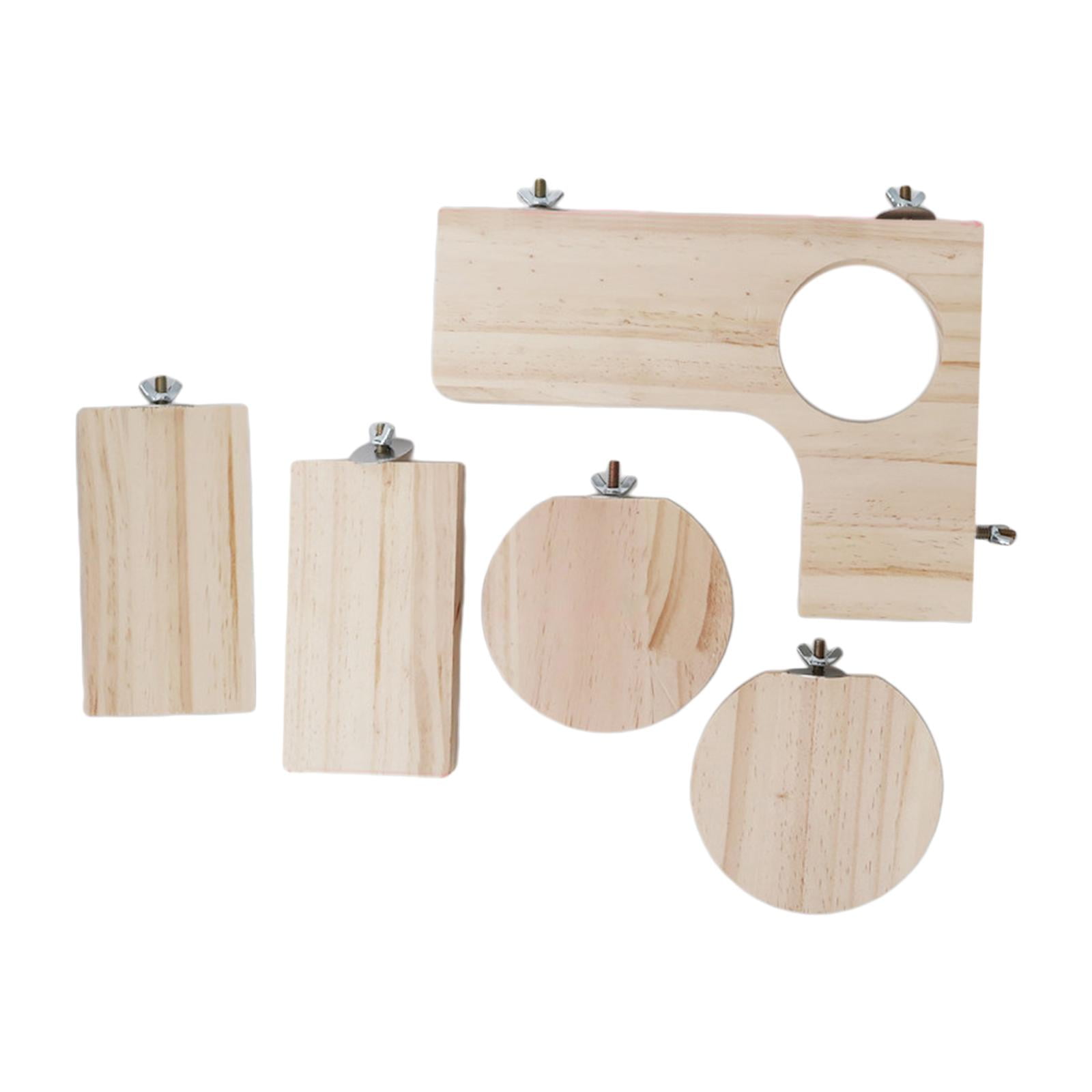 YWMJZEU 5Pcs Hamster Cage Set Pet Cage Playground Wood Pet Cage for Parrot Small Animals