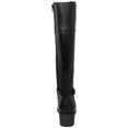 thumbnail image 2 of KAREN SCOTT Womens Black Buckle Accent Stretch Round Toe Block Heel Zip-Up Heeled Boots 7.5 M, 2 of 4
