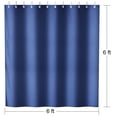 thumbnail image 4 of Coolmade Waffle Weave Shower Curtain, 12 Hooks Included - Hotel Style, Waterproof & Washable, Heavyweight Fabric & Mesh Top Window - 72x72, Blue, 4 of 7