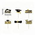 thumbnail image 3 of 2026 Graduation Cupcake Toppers Black Gold Glitter Cake Toppers 12Pcs for 2026 Graduation Party Decorations Supplies, 3 of 6