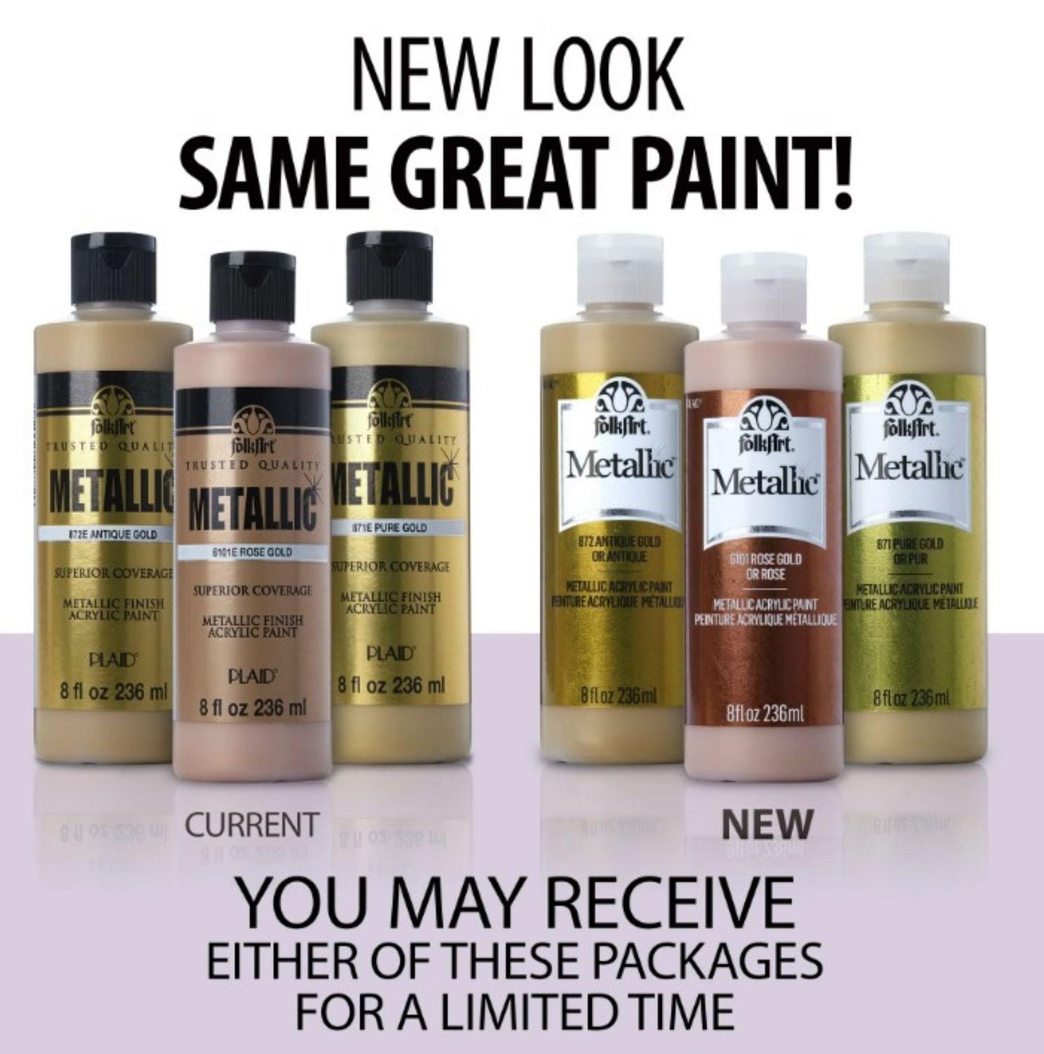 Folkart Metallic Silver 8 oz, FolkArt Metallic Paint