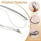 thumbnail image 3 of Lanyard de teléfono cruzado de perlas Uxcell, correa de cadena para teléfono celular con parches de sujeción, negro, 3 of 6