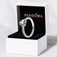 thumbnail image 2 of Anillo De Plata S925 Original Pandora Brillante Amor Elegante Corazón Diamante, 2 of 4