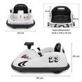 thumbnail image 3 of VOLTZ TOYS 12V Kids Bumper Car, Indoor & Outdoor 2 Modes, 360°Rotation Electric Ride On Car Dual Motors w/ Parent Remote Control and Customized Stickers(White), 3 of 10